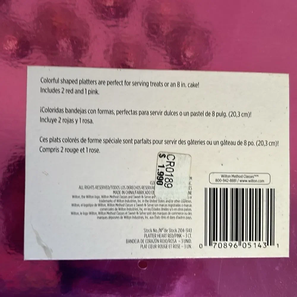 Party Planner Ser of 2 Heart Shape NWT